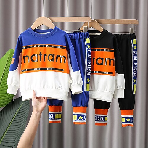 2 Pieces Kids Boys Sweatshirt & Pants Clothing Set Outfit Letter Long Sleeve Cotton Set Outdoor Cool Casual Winter Fall 3-7 Years Black Blue
2 Pieces Kids Boys Sweatshirt & Pants Clothing Set Outfit Letter Long Sleeve Cotton Set Outdoor Cool Casual Winter Fall 3-7 Years Black Blue