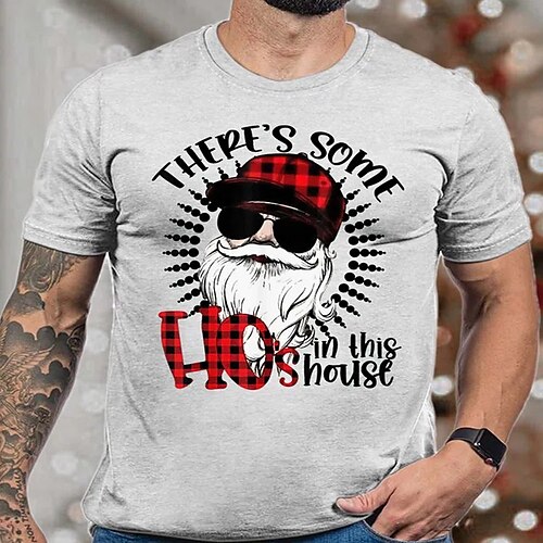 Men's T shirt Tee Graphic Tees Christmas t shirts Santa Claus Crew Neck Blue Light gray Dark Gray White Christmas Short Sleeve Clothing Apparel Fashion Streetwear Casual
Men's T shirt Tee Graphic Tees Christmas t shirts Santa Claus Crew Neck Blue Light gray Dark Gray White Christmas Short Sleeve Clothing Apparel Fashion Streetwear Casual