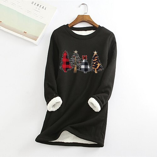 Women's Plus Size Christmas Fleece Tops Pullover Sweatshirt Tree Print Long Sleeve Crewneck Casual Sherpa Fleece Daily Cotton Winter Fall Blue Purple
Women's Plus Size Christmas Fleece Tops Pullover Sweatshirt Tree Print Long Sleeve Crewneck Casual Sherpa Fleece Daily Cotton Winter Fall Blue Purple