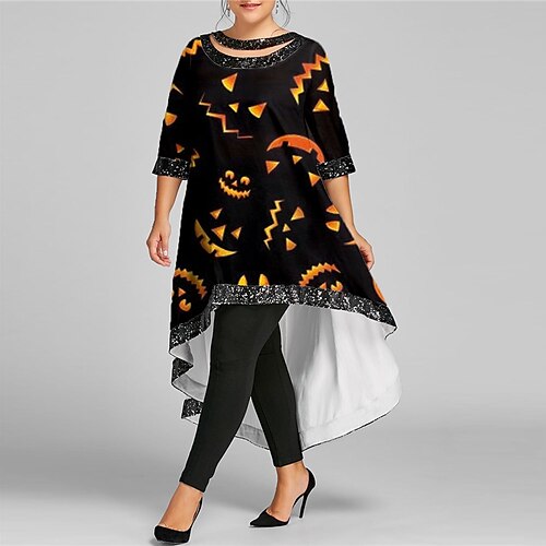 Women's Plus Size Casual Dress Skull Boat Neck Half Sleeve Winter Fall Vintage Casual Maxi long Dress Halloween Vacation Dress
Women's Plus Size Casual Dress Skull Boat Neck Half Sleeve Winter Fall Vintage Casual Maxi long Dress Halloween Vacation Dress