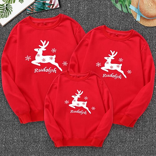 Family Look Sweatshirt Letter Elk Casual Black Yellow Red Long Sleeve Daily Matching Outfits
Family Look Sweatshirt Letter Elk Casual Black Yellow Red Long Sleeve Daily Matching Outfits