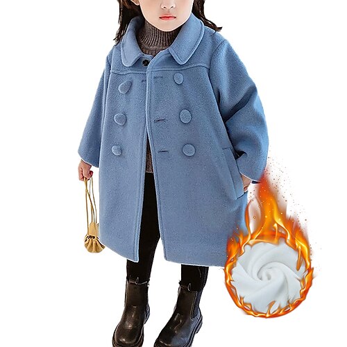 Kids Girls' Woolen Coat Outerwear Plain Coat School Active Cute Blue Beige Winter Fall 2-8 Years
Kids Girls' Woolen Coat Outerwear Plain Coat School Active Cute Blue Beige Winter Fall 2-8 Years