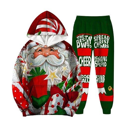 2 Pieces Kids Boys Ugly Christmas Hoodie & Pants Outfit Letter Santa Claus Long Sleeve Set Casual Cute Daily Winter Fall 7-13 Years Green
2 Pieces Kids Boys Ugly Christmas Hoodie & Pants Outfit Letter Santa Claus Long Sleeve Set Casual Cute Daily Winter Fall 7-13 Years Green