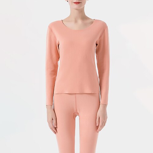 Women's Pajamas Winter Sets Thermal Underwear Pjs 2 Pieces Pure Color Simple Comfort Soft Home Daily Bed Polyester Warm Crew Neck Long Sleeve Pant Winter Fall Purple Pink
Women's Pajamas Winter Sets Thermal Underwear Pjs 2 Pieces Pure Color Simple Comfort Soft Home Daily Bed Polyester Warm Crew Neck Long Sleeve Pant Winter Fall Purple Pink