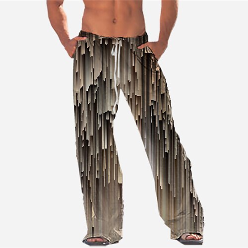 Men's Trousers Beach Pants Drawstring Elastic Waist 3D Print Abstract Graphic Prints Comfort Breathable Casual Daily Holiday Streetwear Classic Style Gray / Designer
Men's Trousers Beach Pants Drawstring Elastic Waist 3D Print Abstract Graphic Prints Comfort Breathable Casual Daily Holiday Streetwear Classic Style Gray / Designer