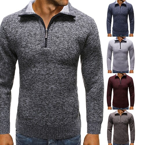 Men's Pullover Sweater Jumper Ribbed Knit Cropped Knitted Solid Color Turndown Keep Warm Modern Contemporary Work Daily Wear Clothing Apparel Spring & Fall Wine Dark Grey M L XL
Men's Pullover Sweater Jumper Ribbed Knit Cropped Knitted Solid Color Turndown Keep Warm Modern Contemporary Work Daily Wear Clothing Apparel Spring & Fall Wine Dark Grey M L XL