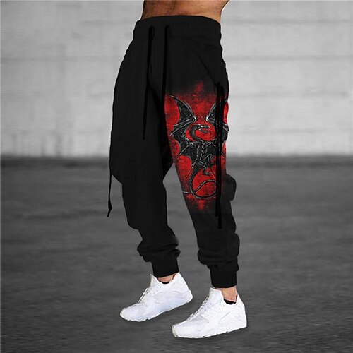 Men's Sweatpants Joggers Trousers Drawstring Elastic Waist 3D Print Graphic Prints Comfort Breathable Sports Outdoor Casual Daily Cotton Blend Streetwear Stylish Black Micro-elastic / Designer
Men's Sweatpants Joggers Trousers Drawstring Elastic Waist 3D Print Graphic Prints Comfort Breathable Sports Outdoor Casual Daily Cotton Blend Streetwear Stylish Black Micro-elastic / Designer