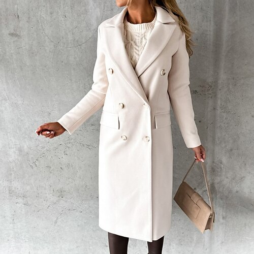 Women's Winter Coat Warm Breathable Outdoor Street Weekend Park Pocket Double Breasted Turndown Fashion Comfortable Street Style Solid Color Regular Fit Outerwear Long Sleeve Winter Fall Black Khaki
Women's Winter Coat Warm Breathable Outdoor Street Weekend Park Pocket Double Breasted Turndown Fashion Comfortable Street Style Solid Color Regular Fit Outerwear Long Sleeve Winter Fall Black Khaki