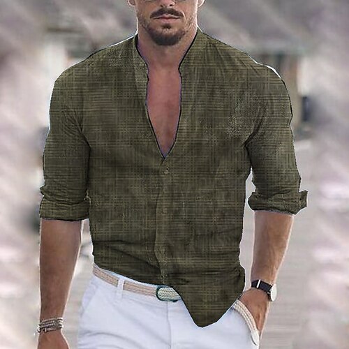 Men's Shirt Graphic Prints Stand Collar Blue-Green Green Blue Purple Army Green 3D Print Outdoor Street Long Sleeve Button-Down Print Clothing Apparel Fashion Designer Casual Breathable
Men's Shirt Graphic Prints Stand Collar Blue-Green Green Blue Purple Army Green 3D Print Outdoor Street Long Sleeve Button-Down Print Clothing Apparel Fashion Designer Casual Breathable