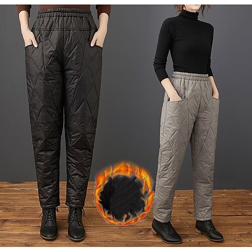 Women's Down Pants Fleece Pants Snow Pants Khaki Dark Coffee Red High Waist Fashion Casual Office Winter Baggy Micro-elastic Full Length Thermal Warm Plain M L XL XXL
Women's Down Pants Fleece Pants Snow Pants Khaki Dark Coffee Red High Waist Fashion Casual Office Winter Baggy Micro-elastic Full Length Thermal Warm Plain M L XL XXL