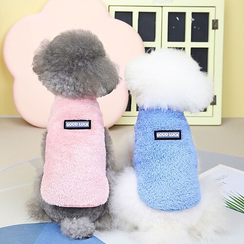

Dog Cat Sweatshirt Solid Colored Quotes & Sayings Cute Sweet Dailywear Casual Daily Winter Dog Clothes Puppy Clothes Dog Outfits Soft Blue Pink Yellow Costume for Girl and Boy Dog Cotton S M L XL 2XL