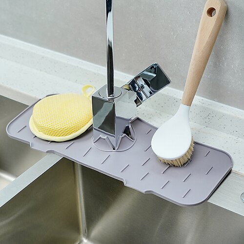

Sink Splash Resistant Silicone Faucet Pad Countertop Waterproof Multifunctional Bathroom Anti-Slip Drain Pad Kitchen Accessories