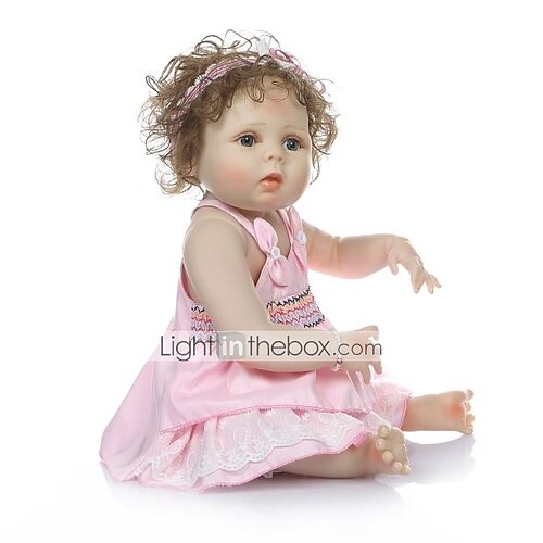 

NPK 24 inch Reborn Doll Baby Baby Girl lifelike Gift Artificial Implantation Blue Eyes Full Body Silicone Silica Gel Vinyl with Clothes and Accessories for Girls' Birthday and Festival Gifts