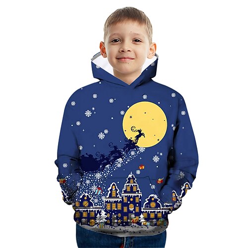 Kids Boys Ugly Christmas Hoodie Pullover Graphic Moon Long Sleeve Pocket Children Top Outdoor Hoodie Fashion Cute Blue Winter 7-13 Years
Kids Boys Ugly Christmas Hoodie Pullover Graphic Moon Long Sleeve Pocket Children Top Outdoor Hoodie Fashion Cute Blue Winter 7-13 Years