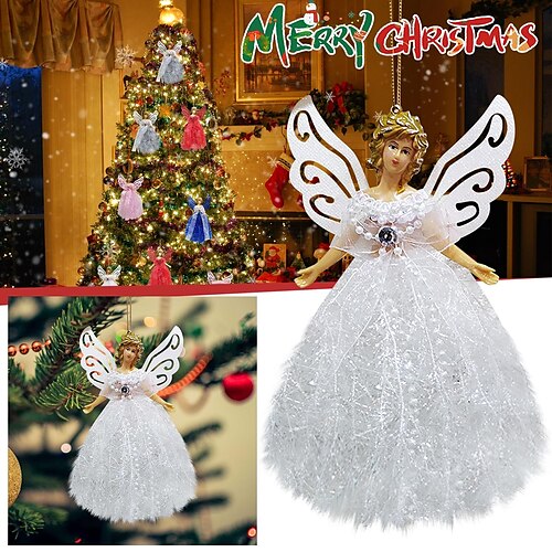 Christmas Doll Mini Angel Christmas Tree Pendant With Silver Wings for Christmas Decorations Xmas Tree Ornament
Christmas Doll Mini Angel Christmas Tree Pendant With Silver Wings for Christmas Decorations Xmas Tree Ornament