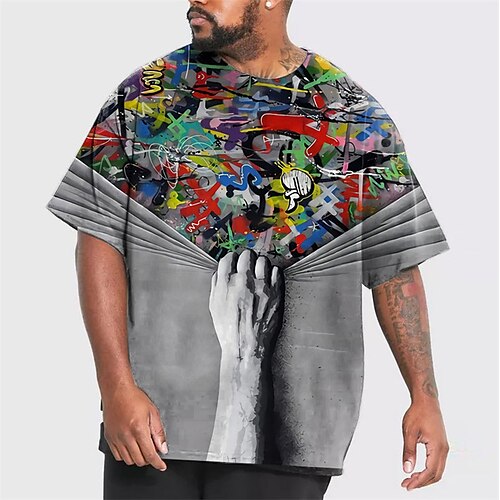 Men's Plus Size T shirt Tee Big and Tall Graphic Crew Neck Short Sleeve Spring & Summer Basic Fashion Streetwear Comfortable Casual Sports Tops
Men's Plus Size T shirt Tee Big and Tall Graphic Crew Neck Short Sleeve Spring & Summer Basic Fashion Streetwear Comfortable Casual Sports Tops