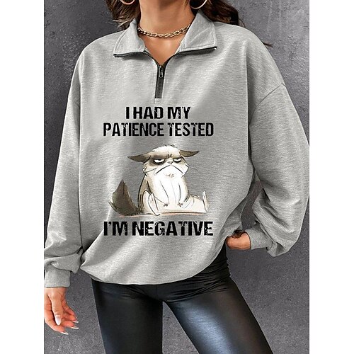 Women's Sweatshirt Pullover Basic Zipper Gray Graphic Street V Neck Long Sleeve S M L XL 2XL
Women's Sweatshirt Pullover Basic Zipper Gray Graphic Street V Neck Long Sleeve S M L XL 2XL