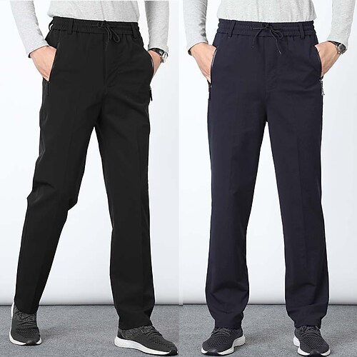 Men's Trousers Casual Pants Drawstring Zipper Pocket Solid Colored Comfort Quick Dry Daily Holiday Going out Streetwear Casual Black Dark Blue High Waist Micro-elastic / Spring
Men's Trousers Casual Pants Drawstring Zipper Pocket Solid Colored Comfort Quick Dry Daily Holiday Going out Streetwear Casual Black Dark Blue High Waist Micro-elastic / Spring
