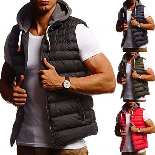 Men's Puffer Vest Winter Jacket Winter Coat Outdoor Casual Date Casual Daily Office & Career Solid / Plain Color Outerwear Clothing Apparel Black Green Red
Men's Puffer Vest Winter Jacket Winter Coat Outdoor Casual Date Casual Daily Office & Career Solid / Plain Color Outerwear Clothing Apparel Black Green Red