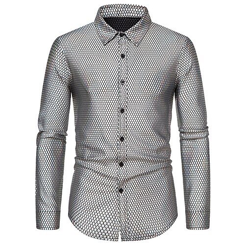 Men's Vintage Shirt Regular Fit Long Sleeve Square Neck Geometric Polyester Silver Gold Black 2022
Men's Vintage Shirt Regular Fit Long Sleeve Square Neck Geometric Polyester Silver Gold Black 2022