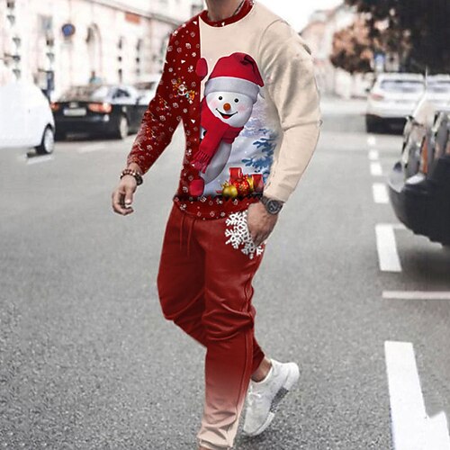 Per uomo Tuta Da Ginnastica Set di felpe Rosso Girocollo Pop art Pupazzo di neve 2 pezzi Stampa Sportivo Informale Sport Stampa 3D Essenziale Streetwear Informale Autunno Primavera Abbigliamento
Per uomo Tuta Da Ginnastica Set di felpe Rosso Girocollo Pop art Pupazzo di neve 2 pezzi Stampa Sportivo Informale Sport Stampa 3D Essenziale Streetwear Informale Autunno Primavera Abbigliamento