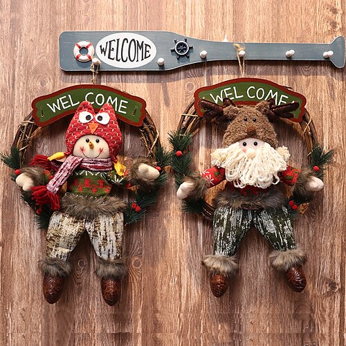 Christmas Decorations Christmas Doll Garland Doll Small Rattan Loop Pendant Door Hanging Decorations Snowman Garland
Christmas Decorations Christmas Doll Garland Doll Small Rattan Loop Pendant Door Hanging Decorations Snowman Garland