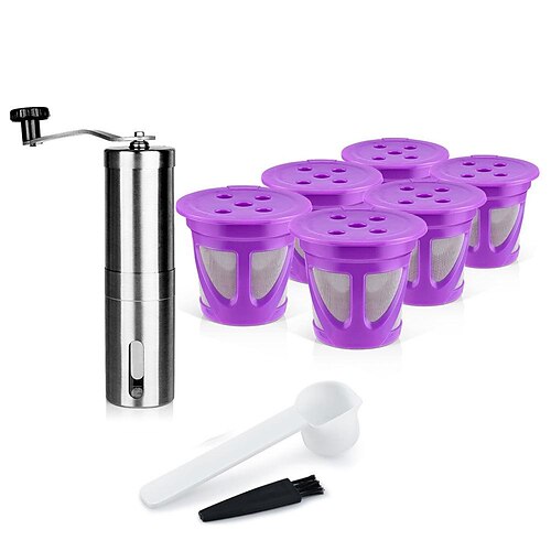Reusable K Cups, 6 Pack Universal Fit Reusable Coffee Filters with Food Grade Stainless Steel Mesh Eco-Friendly Coffee Pods
Reusable K Cups, 6 Pack Universal Fit Reusable Coffee Filters with Food Grade Stainless Steel Mesh Eco-Friendly Coffee Pods