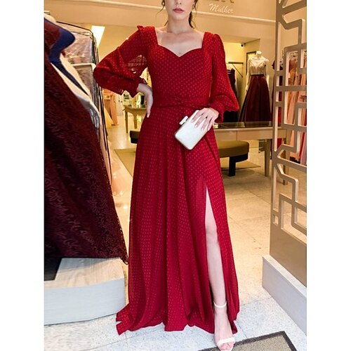 Women's Party Dress Shift Dress Swing Dress Long Dress Maxi Dress Red White Long Sleeve Pure Color Ruched Winter Fall Autumn Square Neck Party Winter Dress Evening Party 2022 M L XL 2XL
Women's Party Dress Shift Dress Swing Dress Long Dress Maxi Dress Red White Long Sleeve Pure Color Ruched Winter Fall Autumn Square Neck Party Winter Dress Evening Party 2022 M L XL 2XL