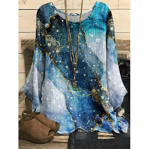 Women's Shirt Green Blue Pink Graphic Abstract Print Long Sleeve Casual Weekend Streetwear Ethnic Round Neck Regular Geometric S
Women's Shirt Green Blue Pink Graphic Abstract Print Long Sleeve Casual Weekend Streetwear Ethnic Round Neck Regular Geometric S