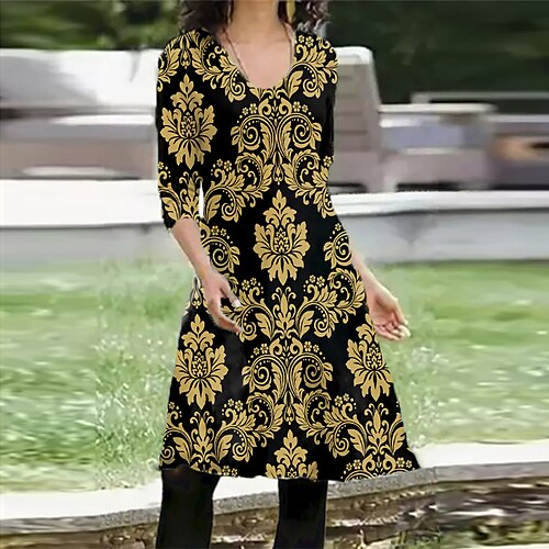 Women's Casual Dress T Shirt Dress Tee Dress Yellow Long Sleeve Floral Pocket Print Winter Fall V Neck Vacation Casual Fall Dress Loose Fit 2022 S M L XL XXL 3XL / Winter Dress
Women's Casual Dress T Shirt Dress Tee Dress Yellow Long Sleeve Floral Pocket Print Winter Fall V Neck Vacation Casual Fall Dress Loose Fit 2022 S M L XL XXL 3XL / Winter Dress