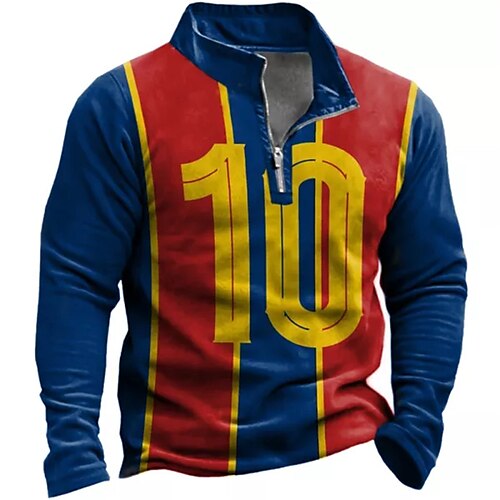 Men's Zip Up Sweatshirt Pullover Quarter Zipper Sweatshirt Red Half Zip Color Block Graphic Prints Zipper Print Daily Sports 3D Print Basic Designer Casual Spring & Fall Clothing Apparel World Cup
Men's Zip Up Sweatshirt Pullover Quarter Zipper Sweatshirt Red Half Zip Color Block Graphic Prints Zipper Print Daily Sports 3D Print Basic Designer Casual Spring & Fall Clothing Apparel World Cup