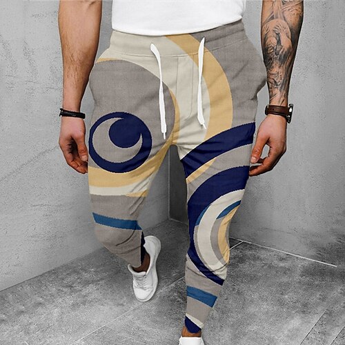Men's Joggers Trousers Casual Pants Drawstring Elastic Waist 3D Print Color Block Graphic Prints Geometry Comfort Casual Daily Streetwear Basic Fashion Black Gray Micro-elastic / Elasticity
Men's Joggers Trousers Casual Pants Drawstring Elastic Waist 3D Print Color Block Graphic Prints Geometry Comfort Casual Daily Streetwear Basic Fashion Black Gray Micro-elastic / Elasticity