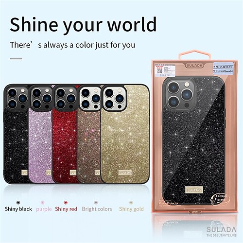 Phone Case For Apple Classic Series iPhone 14 Pro Max iPhone 14 Pro iPhone 14 Plus iPhone 14 Bumper Frame Full Body Protective Glitter Shine Glitter Shine TPU
Phone Case For Apple Classic Series iPhone 14 Pro Max iPhone 14 Pro iPhone 14 Plus iPhone 14 Bumper Frame Full Body Protective Glitter Shine Glitter Shine TPU