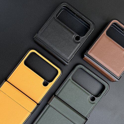 Phone Case For Samsung Galaxy Back Cover Z Flip 4 Z Flip 3 Four Corners Drop Resistance Shockproof Solid Colored Carbon Fiber PC
Phone Case For Samsung Galaxy Back Cover Z Flip 4 Z Flip 3 Four Corners Drop Resistance Shockproof Solid Colored Carbon Fiber PC