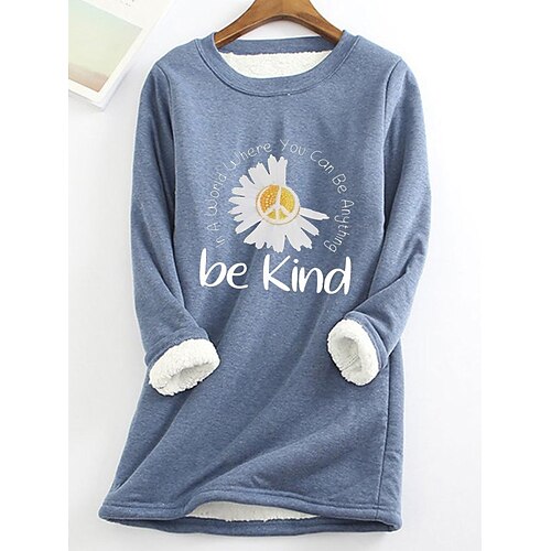 Women's Sweatshirt Pullover Sherpa Fleece Teddy Black Blue Gray Floral Street Round Neck Long Sleeve Fleece S M L XL XXL 3XL
Women's Sweatshirt Pullover Sherpa Fleece Teddy Black Blue Gray Floral Street Round Neck Long Sleeve Fleece S M L XL XXL 3XL