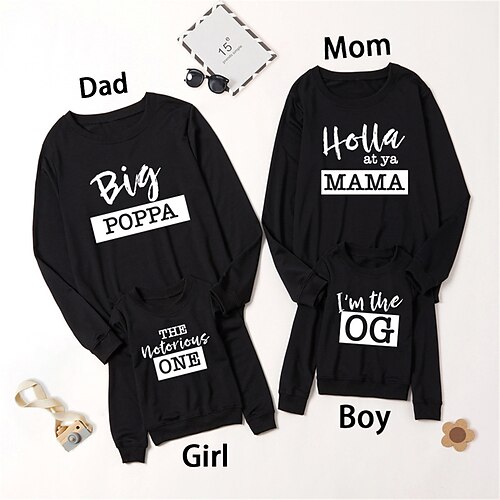 Family Sweatshirt Letter Casual Crewneck Black Long Sleeve Daily Matching Outfits
Family Sweatshirt Letter Casual Crewneck Black Long Sleeve Daily Matching Outfits