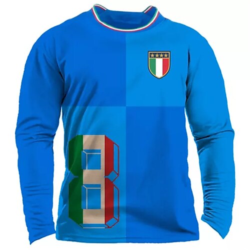 Men's T shirt Tee Graphic Prints Crew Neck Blue 3D Print World Cup Outdoor Street Long Sleeve Print Clothing Apparel Basic Sports Designer Casual
Men's T shirt Tee Graphic Prints Crew Neck Blue 3D Print World Cup Outdoor Street Long Sleeve Print Clothing Apparel Basic Sports Designer Casual