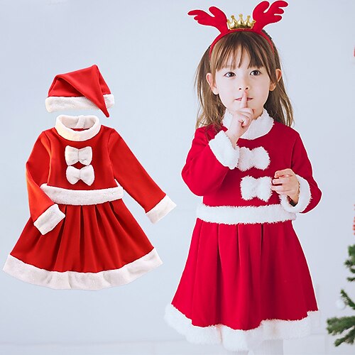 Santa Claus Santa Suits Girls' Christmas Christmas Christmas Eve Kid's Party Christmas Polyester Dress Hat
Santa Claus Santa Suits Girls' Christmas Christmas Christmas Eve Kid's Party Christmas Polyester Dress Hat