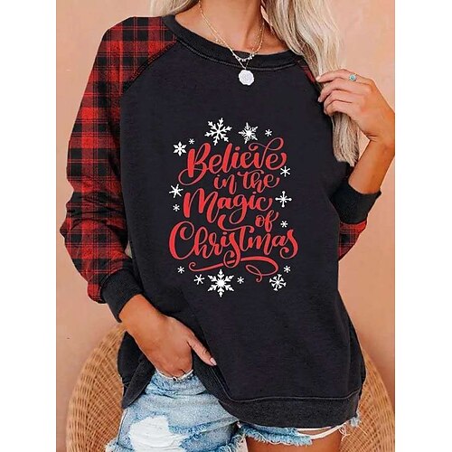 Women's Sweatshirt Pullover Active Red White Black Graphic Plaid Christmas Round Neck Long Sleeve S M L XL 2XL 3XL
Women's Sweatshirt Pullover Active Red White Black Graphic Plaid Christmas Round Neck Long Sleeve S M L XL 2XL 3XL