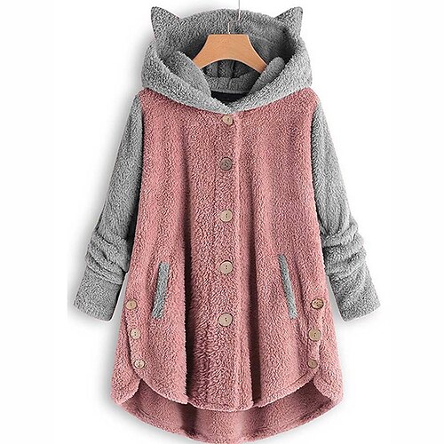 Dame Sherpa jakke Fleece jakke Teddyfrakke Vindtæt Hold Varm Hjem Dagligdagstøj Ferierejse I-byen-tøj Knap Lomme Enradet Hættetrøje Sød Stil Plysset Farveblok Regulær Overtøj Langærmet Vinter Efterår
Dame Sherpa jakke Fleece jakke Teddyfrakke Vindtæt Hold Varm Hjem Dagligdagstøj Ferierejse I-byen-tøj Knap Lomme Enradet Hættetrøje Sød Stil Plysset Farveblok Regulær Overtøj Langærmet Vinter Efterår