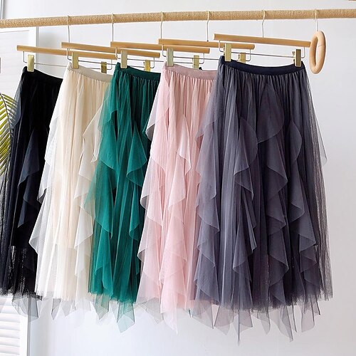Women's Skirt Mesh Long Solid / Plain Color Elegant & Luxurious Standard Summer Pink Dark Green Brown Apricot Gray
Women's Skirt Mesh Long Solid / Plain Color Elegant & Luxurious Standard Summer Pink Dark Green Brown Apricot Gray