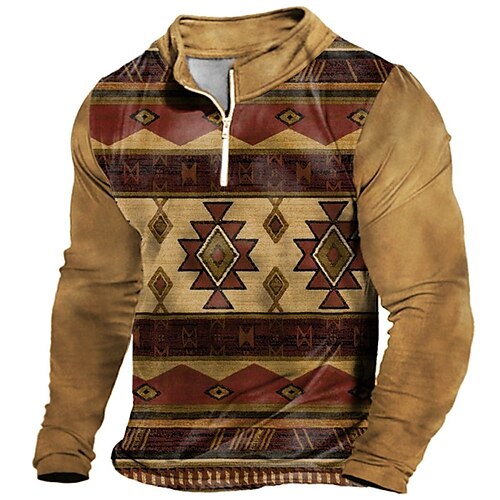 Men's Zip Up Sweatshirt Pullover Brown Half Zip Graphic Prints Zipper Print Daily Sports 3D Print Basic Designer Ethnic Spring & Fall Clothing Apparel Hoodies Sweatshirts Long Sleeve
Men's Zip Up Sweatshirt Pullover Brown Half Zip Graphic Prints Zipper Print Daily Sports 3D Print Basic Designer Ethnic Spring & Fall Clothing Apparel Hoodies Sweatshirts Long Sleeve