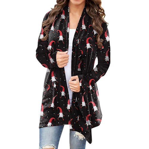 Women's Casual Jacket Warm Breathable Outdoor Christmas Daily Wear Going out Print Cardigan V Neck Basic Simple Casual Christmas Letter Regular Fit Outerwear Long Sleeve Winter Fall Green Black Blue
Women's Casual Jacket Warm Breathable Outdoor Christmas Daily Wear Going out Print Cardigan V Neck Basic Simple Casual Christmas Letter Regular Fit Outerwear Long Sleeve Winter Fall Green Black Blue