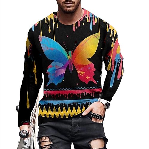 Men's T shirt Tee Butterfly Graphic Prints Crew Neck Dark Gray Black 3D Print World Cup Outdoor Street Long Sleeve Print Clothing Apparel Basic Sports Designer Casual
Men's T shirt Tee Butterfly Graphic Prints Crew Neck Dark Gray Black 3D Print World Cup Outdoor Street Long Sleeve Print Clothing Apparel Basic Sports Designer Casual