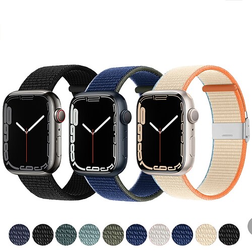1PC Smart Watch Band Compatible with Apple iWatch Series 8/7/6/5/4/3/2/1 / SE Sport Band for iWatch Smartwatch Strap Wristband Nylon Adjustable Stretchy Breathable
1PC Smart Watch Band Compatible with Apple iWatch Series 8/7/6/5/4/3/2/1 / SE Sport Band for iWatch Smartwatch Strap Wristband Nylon Adjustable Stretchy Breathable