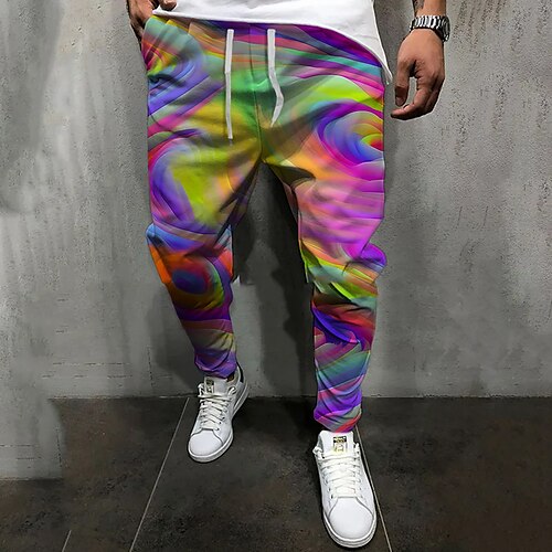 Men's Joggers Trousers Casual Pants Drawstring Elastic Waist 3D Print Rainbow Graphic Prints Comfort Casual Daily Streetwear Basic Fashion Rainbow Red Micro-elastic / Elasticity
Men's Joggers Trousers Casual Pants Drawstring Elastic Waist 3D Print Rainbow Graphic Prints Comfort Casual Daily Streetwear Basic Fashion Rainbow Red Micro-elastic / Elasticity