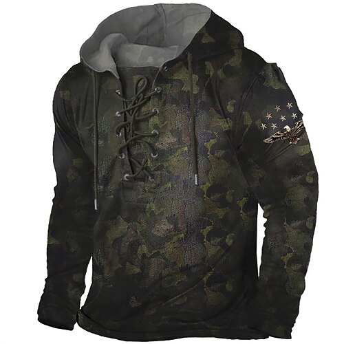 Men's Pullover Hoodie Sweatshirt Pullover Army Green Hooded Graphic Prints National Flag Lace up Print Casual Daily Sports 3D Print Basic Streetwear Designer Spring Fall Clothing Apparel Hoodies
Men's Pullover Hoodie Sweatshirt Pullover Army Green Hooded Graphic Prints National Flag Lace up Print Casual Daily Sports 3D Print Basic Streetwear Designer Spring Fall Clothing Apparel Hoodies