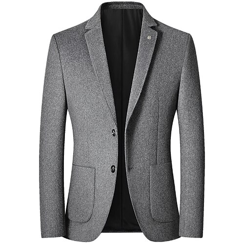 Men's Fashion Blazer Regular Standard Fit Solid Colored Single Breasted One-button Grey Black 2022 / Wool
Men's Fashion Blazer Regular Standard Fit Solid Colored Single Breasted One-button Grey Black 2022 / Wool