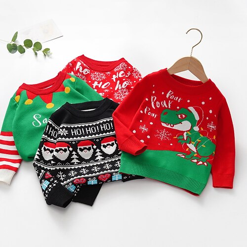 Toddler Boys Ugly Christmas Sweater Cartoon Long Sleeve Outdoor Cotton Fashion Green Winter Clothes 3-7 Years
Toddler Boys Ugly Christmas Sweater Cartoon Long Sleeve Outdoor Cotton Fashion Green Winter Clothes 3-7 Years
