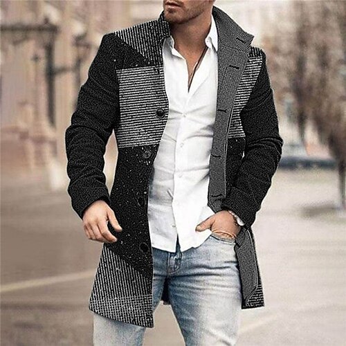 Men's Coat With Pockets Daily Wear Vacation Going out Single Breasted Turndown Streetwear Sport Casual Jacket Outerwear Stripe Front Pocket Button-Down Print Green Blue Red
Men's Coat With Pockets Daily Wear Vacation Going out Single Breasted Turndown Streetwear Sport Casual Jacket Outerwear Stripe Front Pocket Button-Down Print Green Blue Red